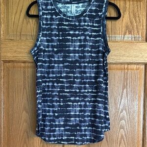 Athleta Blue and White Sleeveless Tank Top